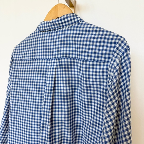 Vineyard Vines Men's Slim Fit Blue Gingham Long Sleeve Shirt L Casual Spring - Picture 9 of 11